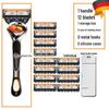 Premium German 5-Blade Manual Razor for Men – Perfect for Face and Bald Head Shaving