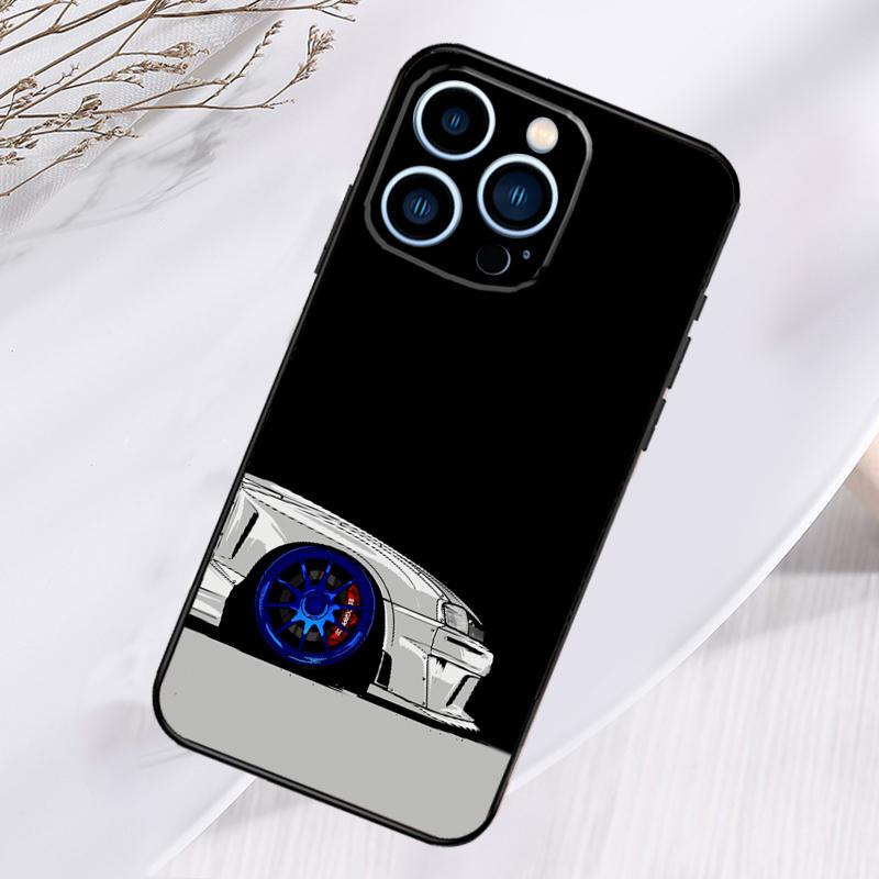 JDM Drift Car Phone Case For iPhone 17 Pro Max 16 15 13 12 11 14 Pro Max Plus 13 12 Mini 16e 17 Air Cover
