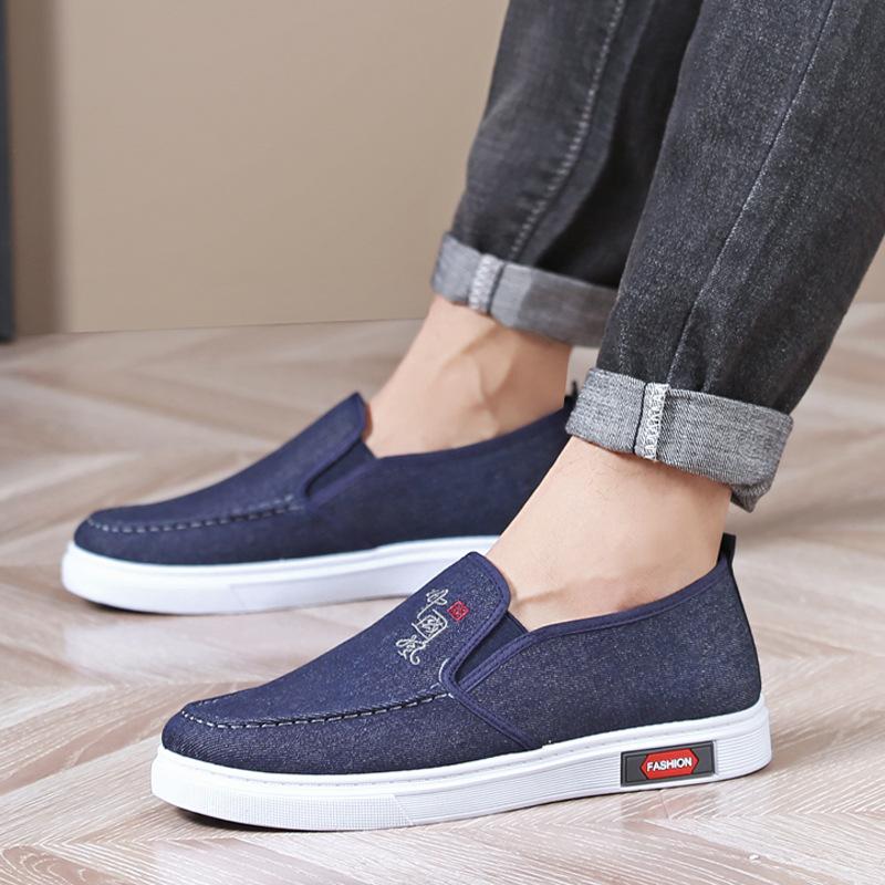 Men's Shoes Spring Breathable Casual Cloth Shoes One Pedal Non-slip Wear-resistant Shoes