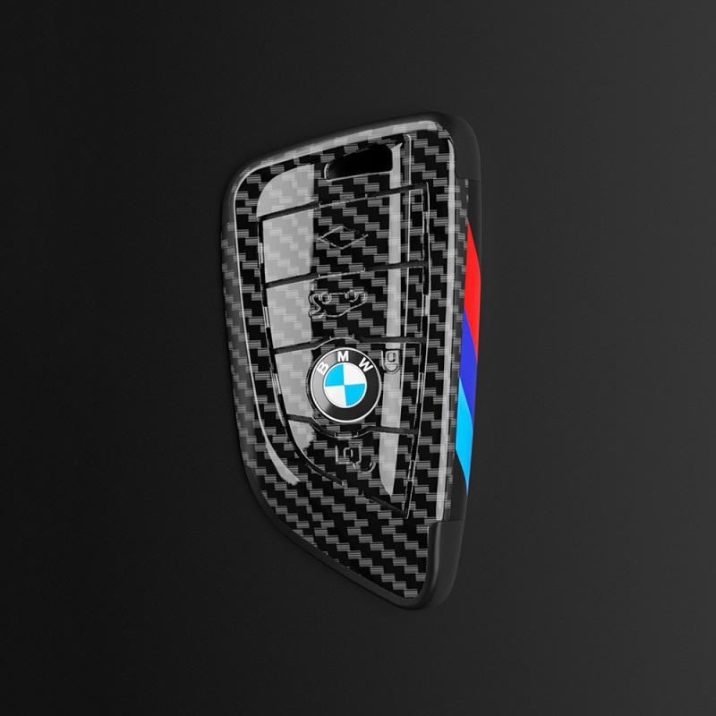 Applicable To BMW X1x3 Carbon Fiber Pattern Key Cover 1 Series 3 Series 5 Series 8 Series 320li Protective Case X5X6 Bag 530 Case Buckle