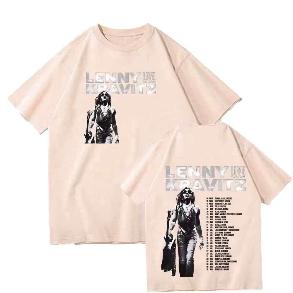 

Lenny Kravitz Live2026 Graphic T Shirt Unisex High Quality T Shirt Fashion Women Short Sleeve Top Punk Music Style Streetwear 4XL