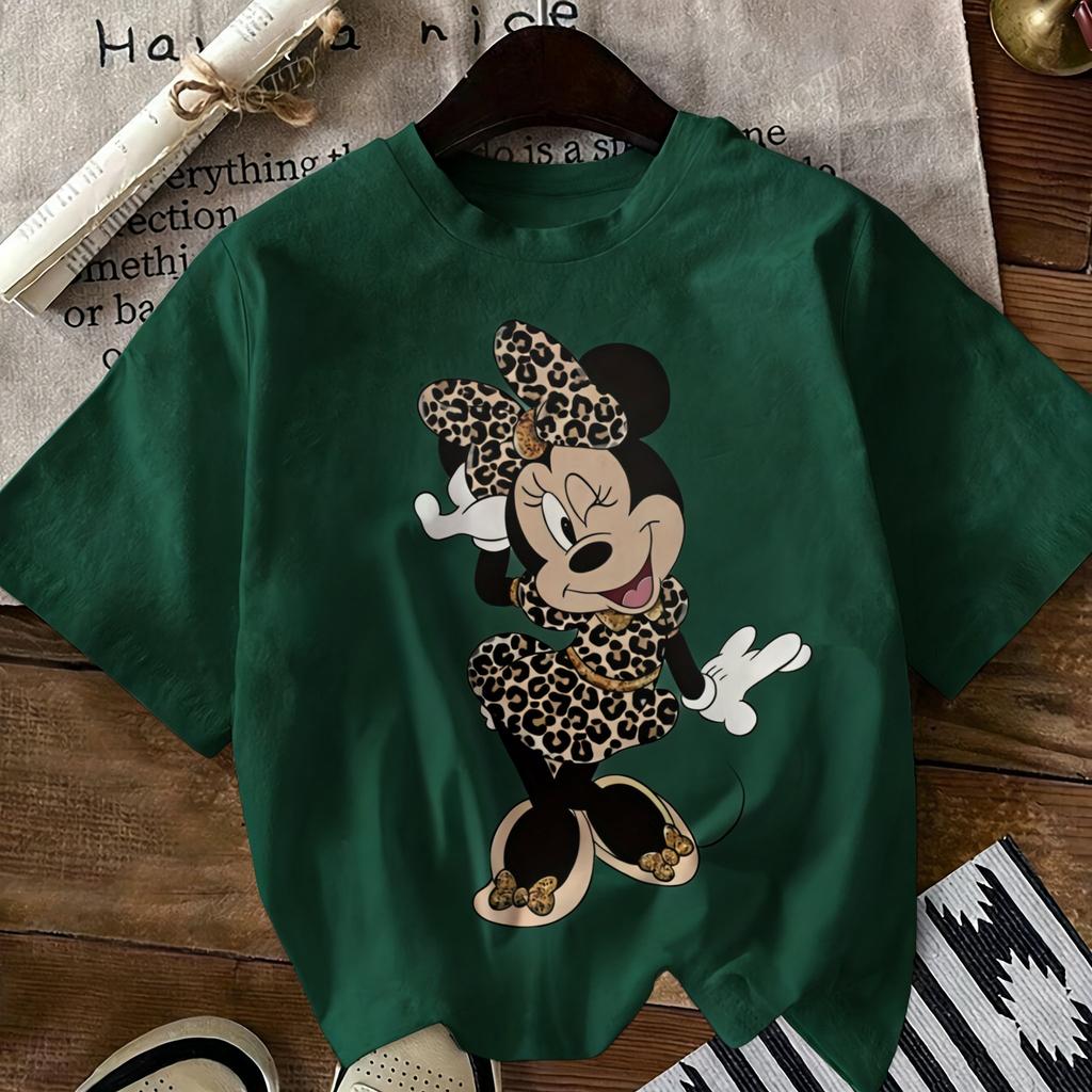 Y2k Disney Minnie ParentChild Graphic T Shirt Women Unisex Vintage Oversized Casual Tops Summer Short Sleeve Tee Streetwear 2026