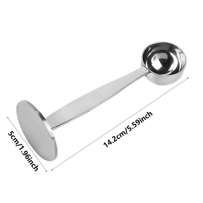 Coffee Spoon Stand Tamping Scoop Tools 2 In 1 Coffee Powder Tamper DualPurpose Coffee Scoop Coffee Bean Powder Long Hand Scoop