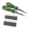 2 Pcs Leather Edge Skiving Tool Alloy Steel High Strength Leather Edge Skiving Beveler Tool for DIY