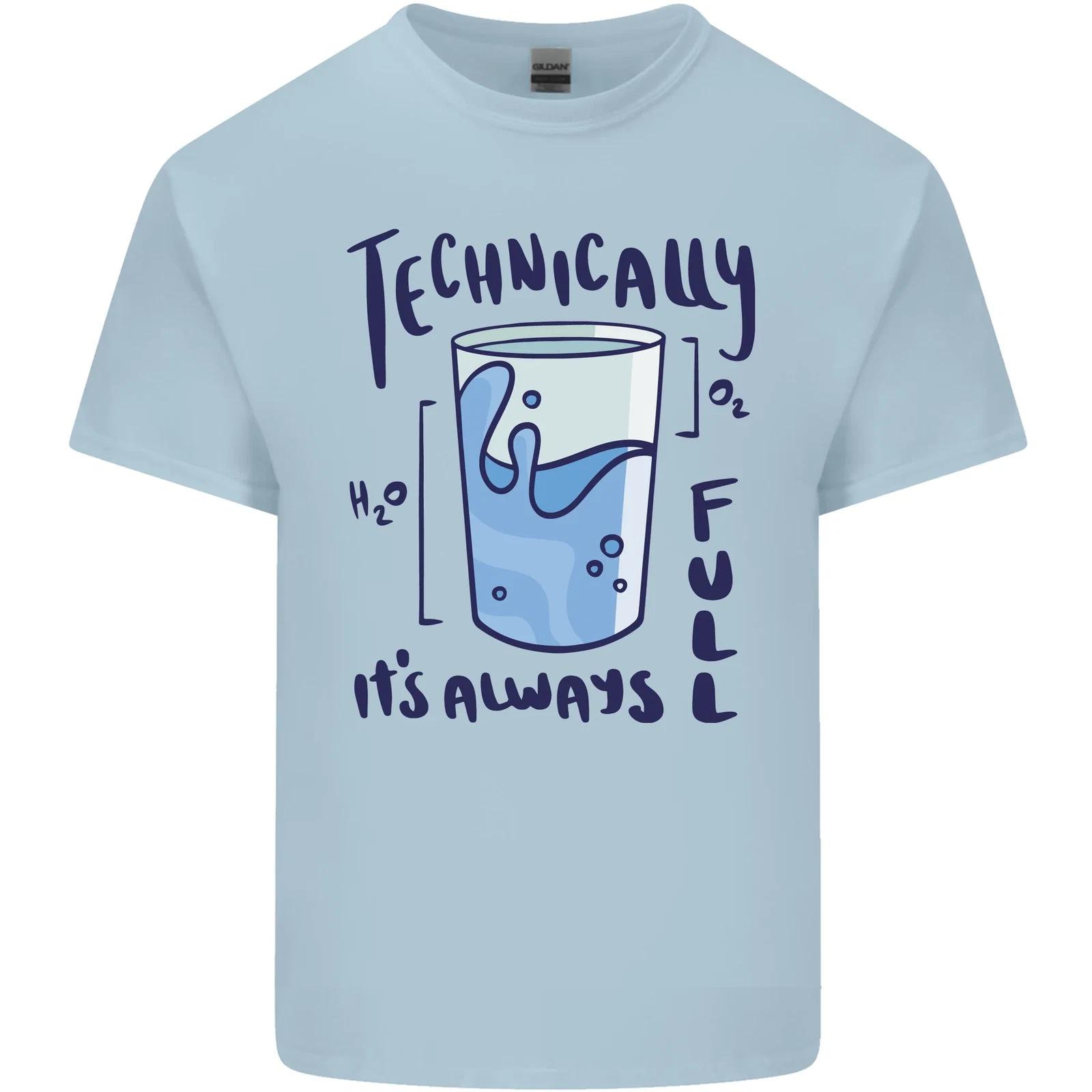 Technically the Glass is Always Full Science Geek Kids T-Shirt Childrens S