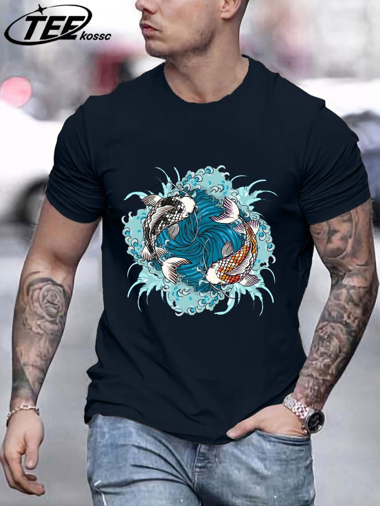 Japanese Harajuku Waves Koimen T Shirt Fashion Casual Short Sleeve Cotton Vintage Tee Shirts Hip Hop Crewneck Unisex Clothes