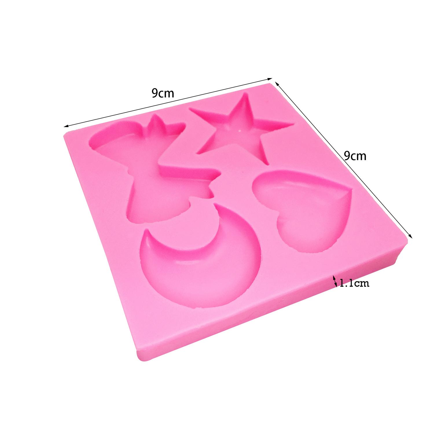 

Силиконовая форма для выпечки торта в виде помадки, звезды, луны, шоколада, облаков, аксессуары для украшения торта, инструменты для самостоятельного изготовления