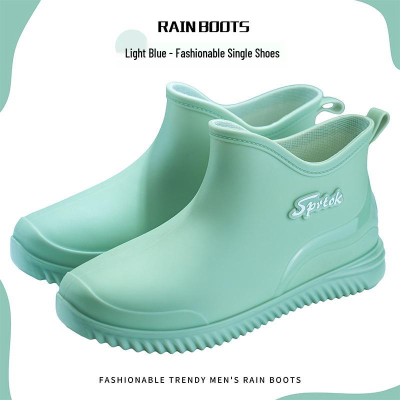 Women's Versatile Waterproof Rubber Rain Boots - Non-slip, Soft Sole, Casual Outdoor Short Boots for Camping