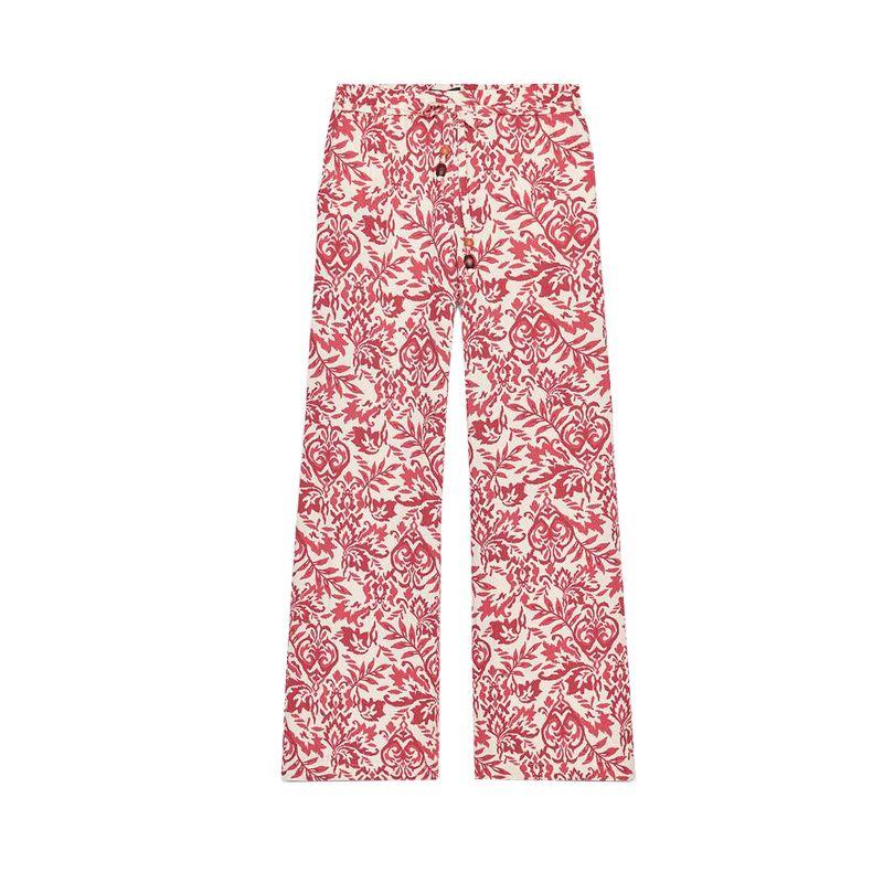 Print Vacation Style Lapel Casual Short Top 3408587 Vacation Style Print Wide Leg Pants 3401587