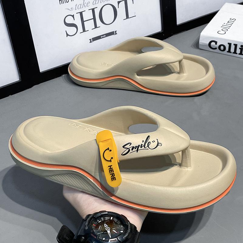 Fashion Men's EVA Thong Sandals Cushioned Non-Slip Summer Beach Shoes Lightweight Casual Outdoor Walking Slippers with Soft Sole