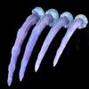Pastel Purple Sea Jade Long Tentacle Silicone Dildo Dildos