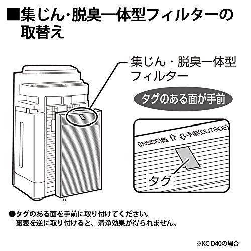 [Genuine Product] Sharp Dust Collection/Deodorizing Integrated Filter for Humidifying Air Purifier FZ-D40SF