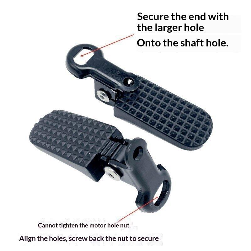 Foldable Bicycle Passenger Footrests 2 Pack Scratch Resistant Aluminum Alloy Rear Foot Pegs for All Bike Types