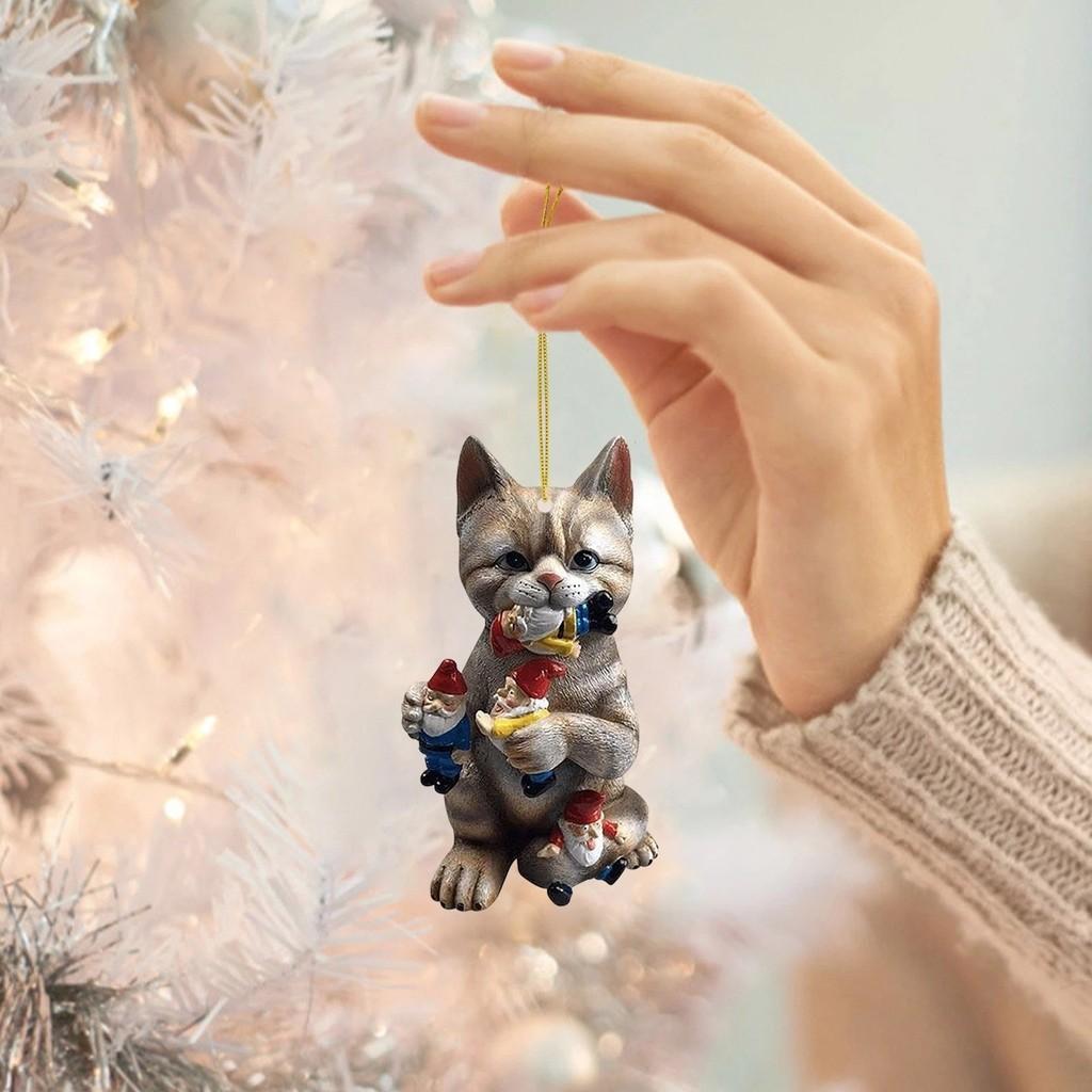 Stylish Retro Doublesided Acrylic Animal Cat Dinosaur Car Accessories Rearview