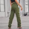 Women's Fashionable Solid Color Denim Pocket Workwear Casual Jeans