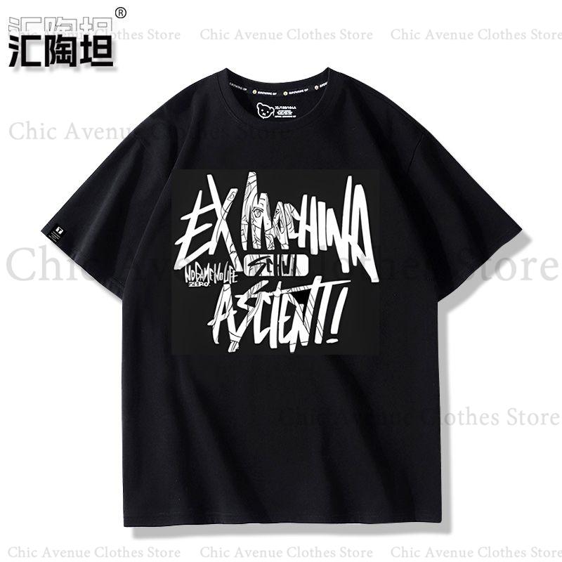 Anime NO GAME NO LIFE ZERO Serie Print T-Shirt Streetwear Baumwolle Sommer Oberteile Kurzarm T-Shirt Tägliche Kleidung Unisex T-Shirt