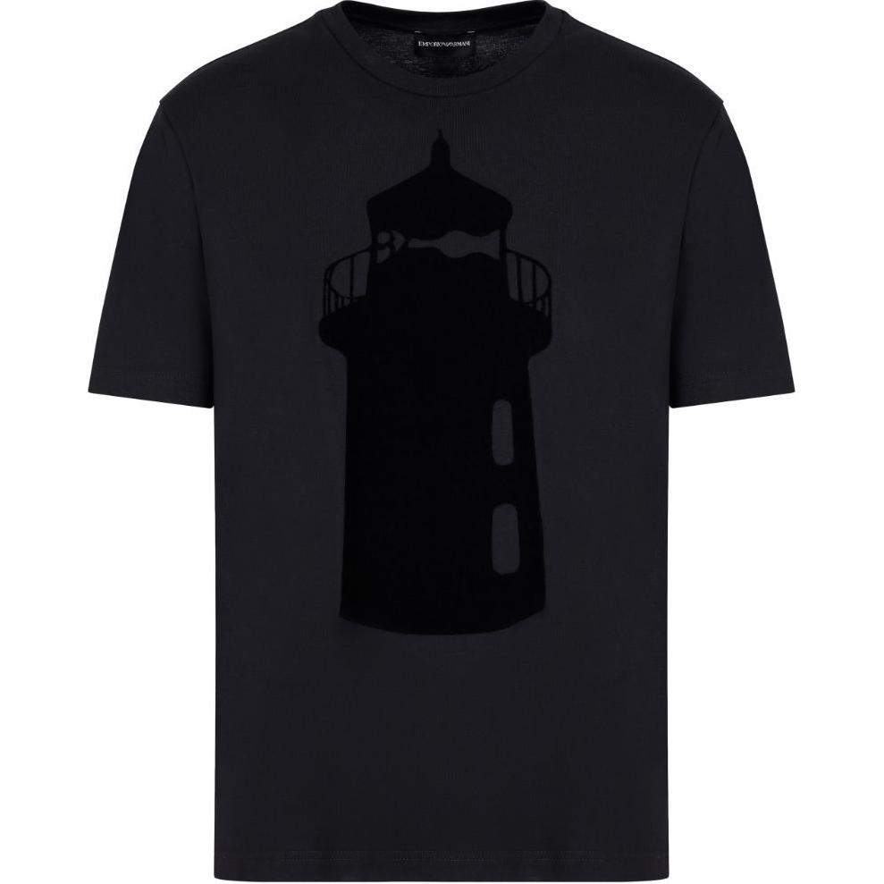 

Emporio Armani Ss24 Letter Pattern Printed Crew Neck Short Sleeve T-Shirt Men tops Black 6D1T9T-1J7FZ-0999 3XL