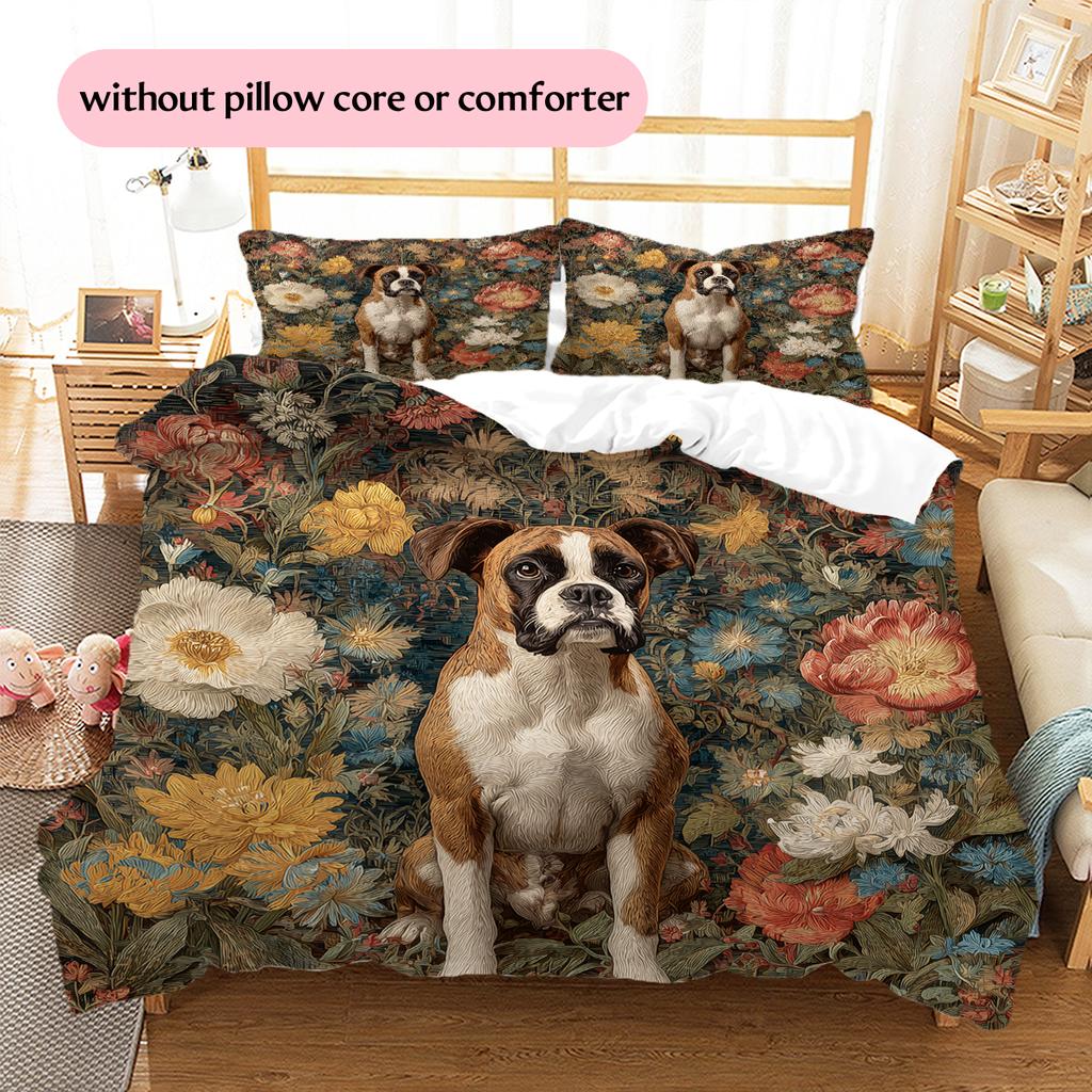 Biancheria da letto con motivo boxer vintage Decorazione per la casa Regalo di compleanno (1 * copripiumino + 2 * federa, senza nucleo)