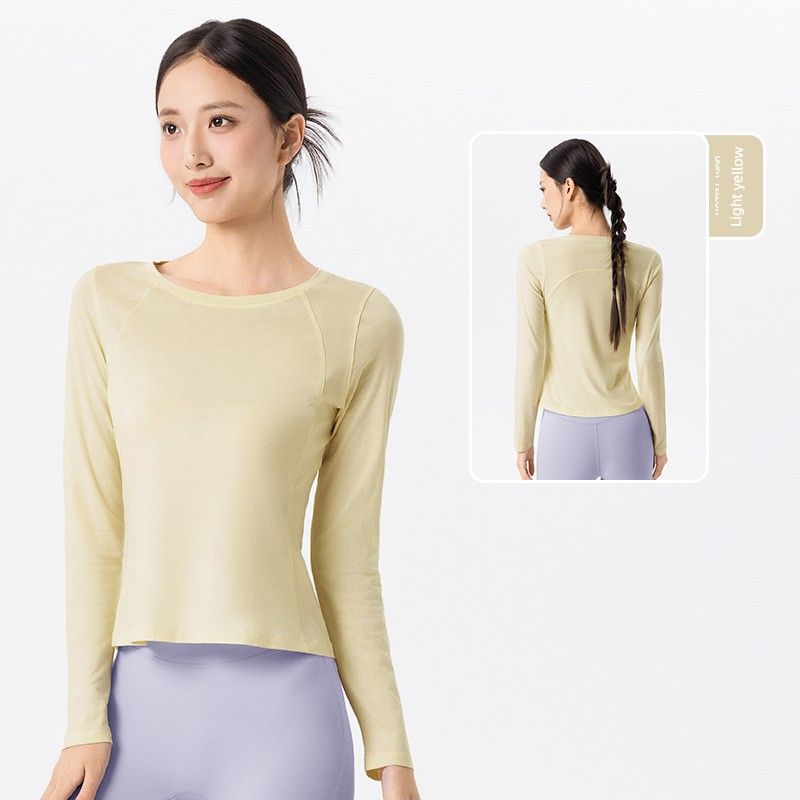 Lu Same Style Yoga Clothes Women 2025 New Slim fit Breathable Running Sports Fitness Pilates Training Wear Top