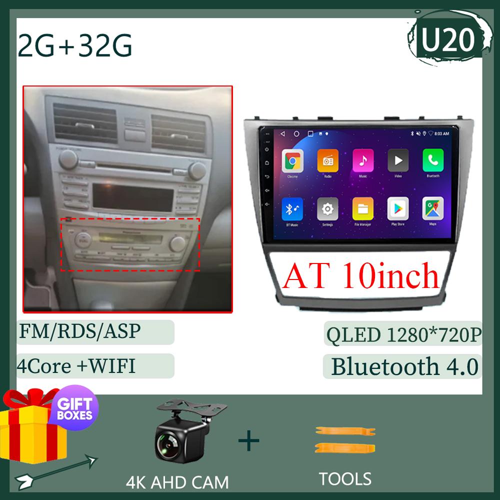 Android 14 Car Radio Multimedia Video Player For Toyota Camry 7 XV 40 50 2006-2011 Navigation Head Unit Carplay Stereo Speakers