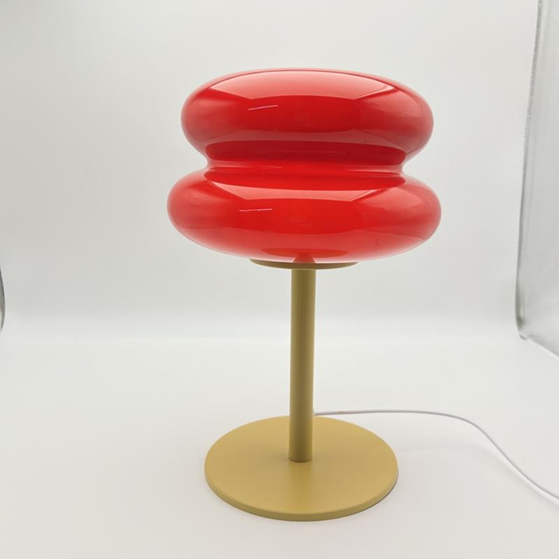 Ltalian Designer Home Decoration Glass Night Light Bedside Lamp Decoration for Bedroom Led Lights Table Desk Usb Aesthetic Room