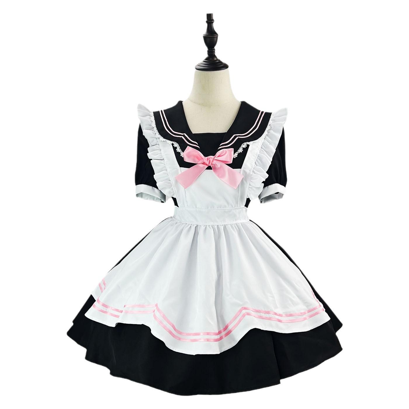 Оригинальный новый японский костюм горничной JK Crew Collar COS Cat Niang Sailor Maid 5XL — фото 4