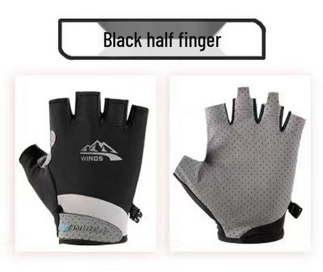 Bezprsté rukavice z ledového hedvábí - Unisex, Tenké, Protiskluzové, Chránící před sluncem pro letní cyklistiku, řízení a rybaření