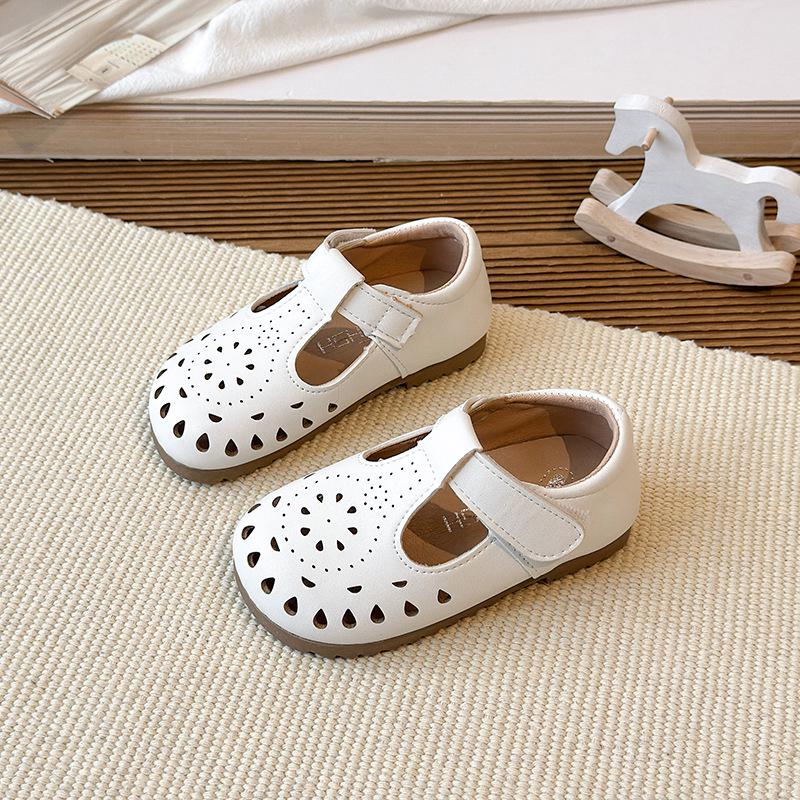 Mädchen Leder Lochmuster Atmungsaktive Prinzessin Schuhe - Frühjahr/Sommer 2026 Kollektion