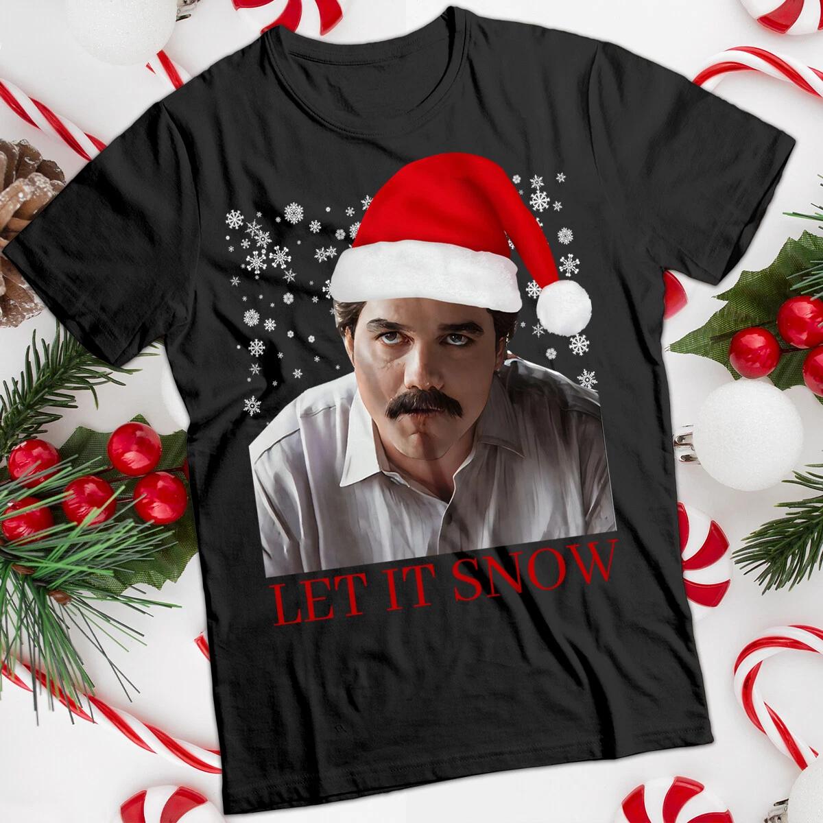 Let it Snow Mens and Womens Christmas Tree T-Shirt Tee #MC XL