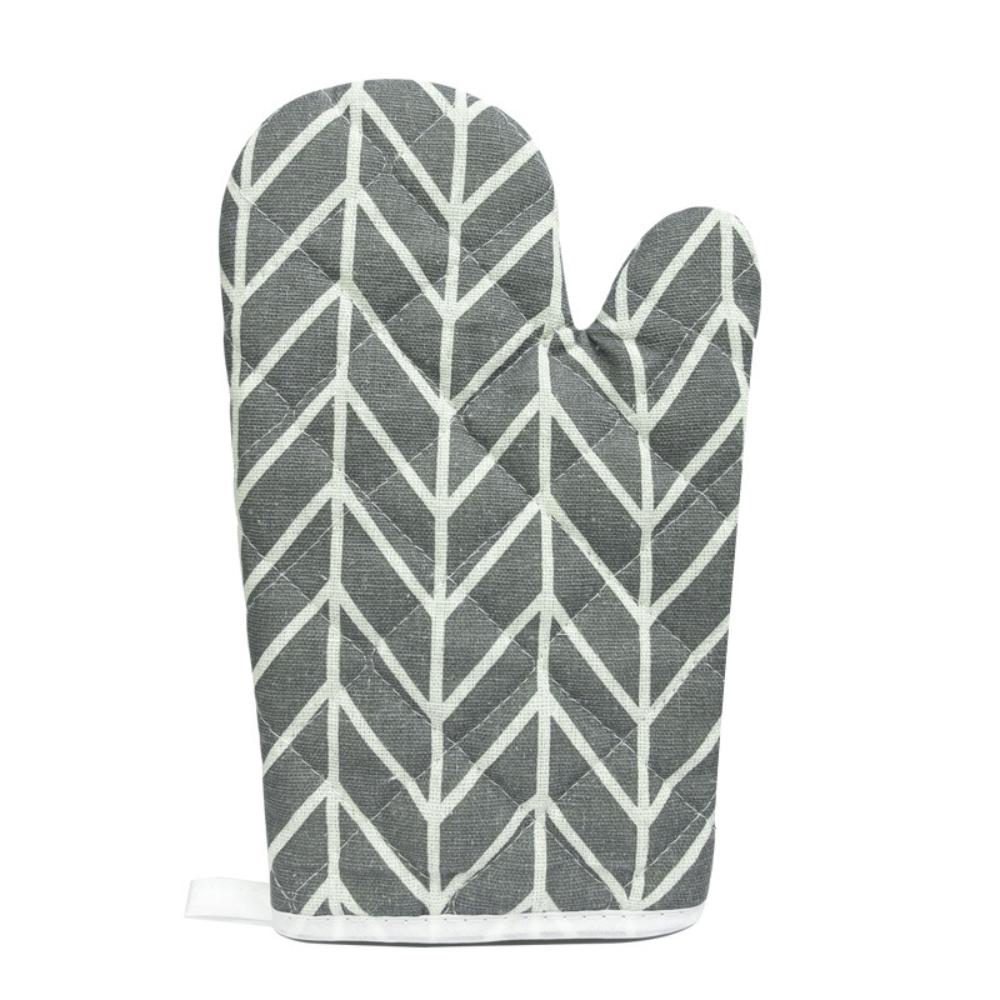 Heat Resistant Checkered Oven Mitt – Durable Anti-Scalding Kitchen Glove for Microwave, Baking, and Cooking