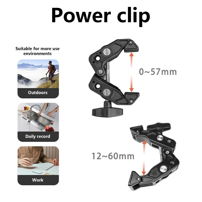 Aluminum Alloy Magics Arm Support Brackets with Secure Locking, Unshakable Stability with 1/4 3/8 Screw for Use