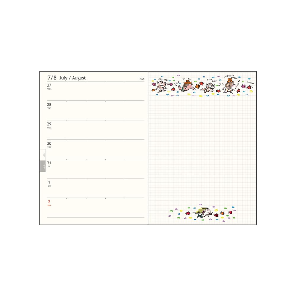 Sunstar Stationery Ado Mizumori 2026 Еженедельник S2959038, B6, Розовый,