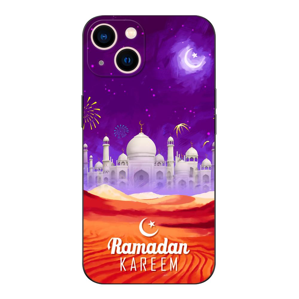 Black Tpu Case for Iphone 5 5s Se 2020 6 6s 7 8 Plus X 10 XR XS 11 12 13 Mini Pro MAX Back Cover Ramadan