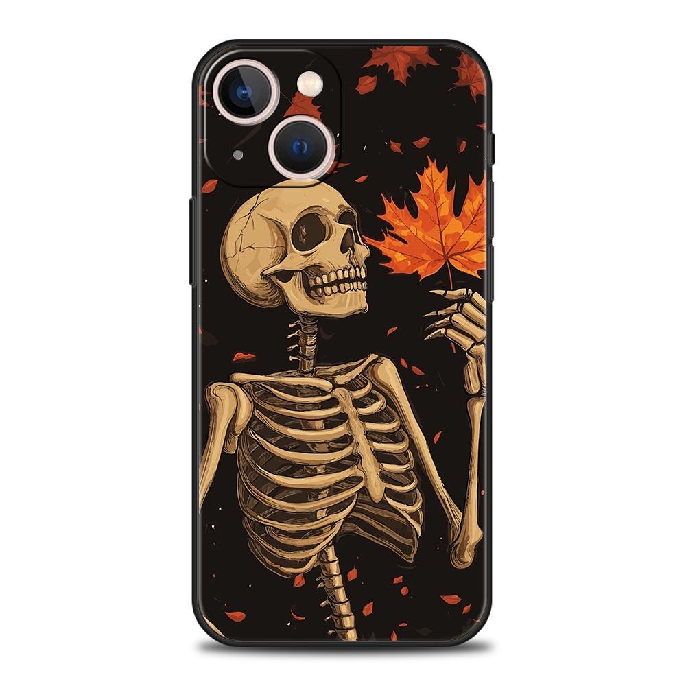 Phone Case For iPhone 17 16e 15 14 13 12 11 Pro Max SE 7 8 Plus Shell iPhone 16 Soft TPU Cover Hard Pink Purple Skull