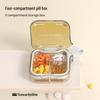 7-Compartment Portable Pill Box for Weekly Medication, 3 Meals a Day, Compact Carry-On Storage