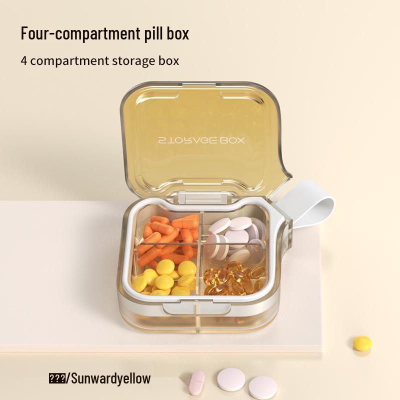 7-Compartment Portable Pill Box for Weekly Medication, 3 Meals a Day, Compact Carry-On Storage