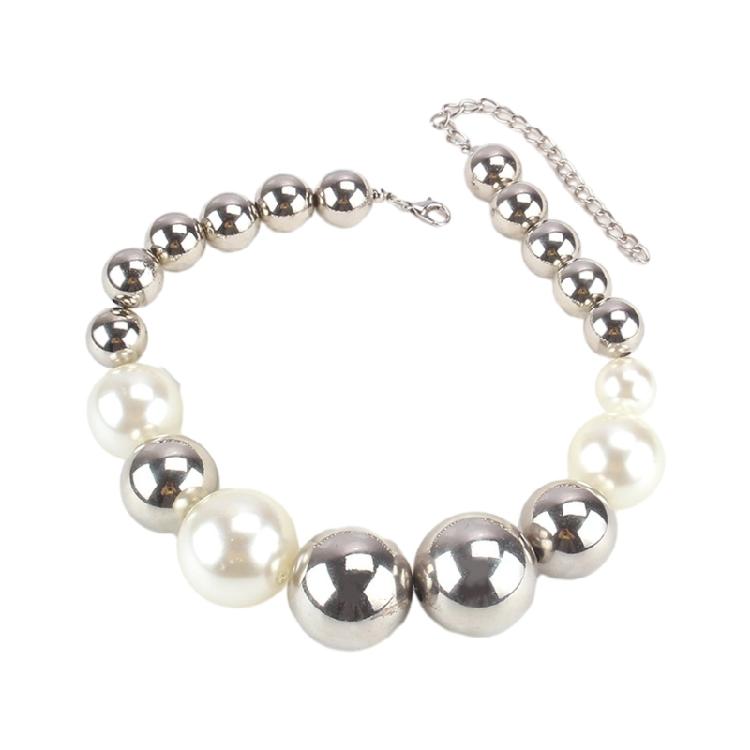 Fashion Collar Necklace Vintage Elegant Pearl Beads Ball Choker Necklace