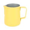 Milk Frothing Pitcher Stainless Steel 380ml Pointed Spout Milk Froth Cup Coffee Utensils Yellow