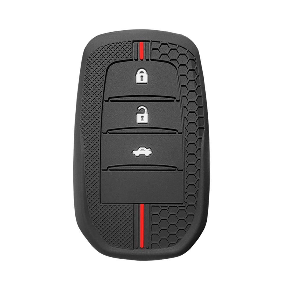 

Силиконовый чехол-держатель для ключа автомобиля для Toyota Hilux Yaris TLC200 Rav4 CHR Revo Auris Venza Camry 55 Prado 150 Чехол для пульта Аксессуары