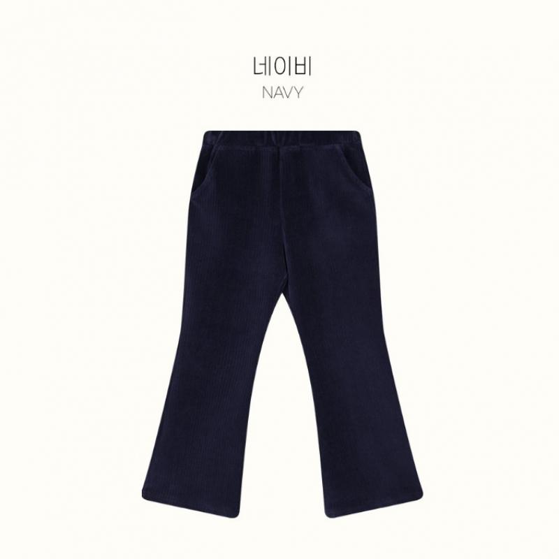Olivan Velour Point Label Pants Navy
