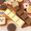 Cute snack-themed eraser set, creative erasers.