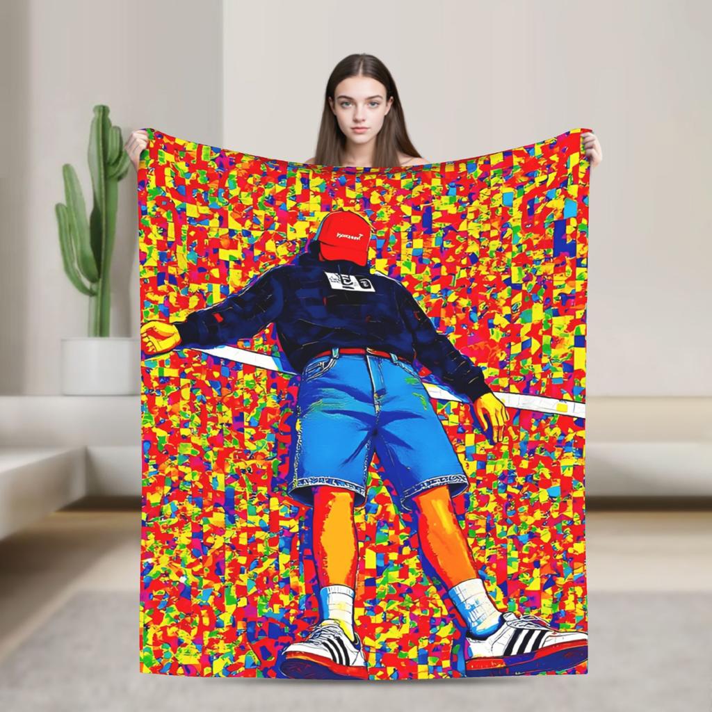 Malachi Barton Actor Tour Blanket Warm Soft Pattern Plush Throw Blanket For Bedroom Picnic Flannel Bedspread Bed Cover