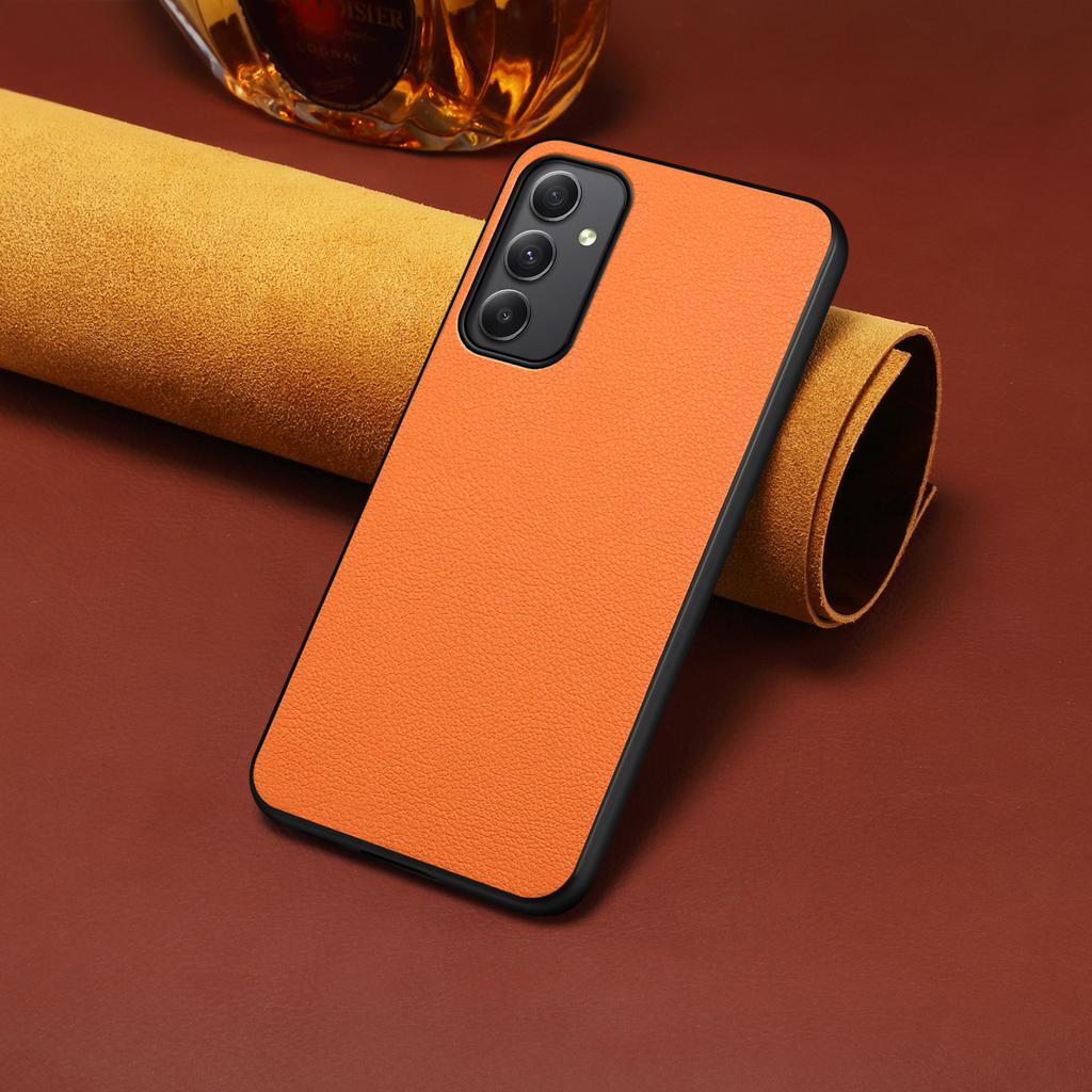 For Samsung Galaxy A35 5G Case Anti-Scratch Calf Texture Leather Phone Back Cover