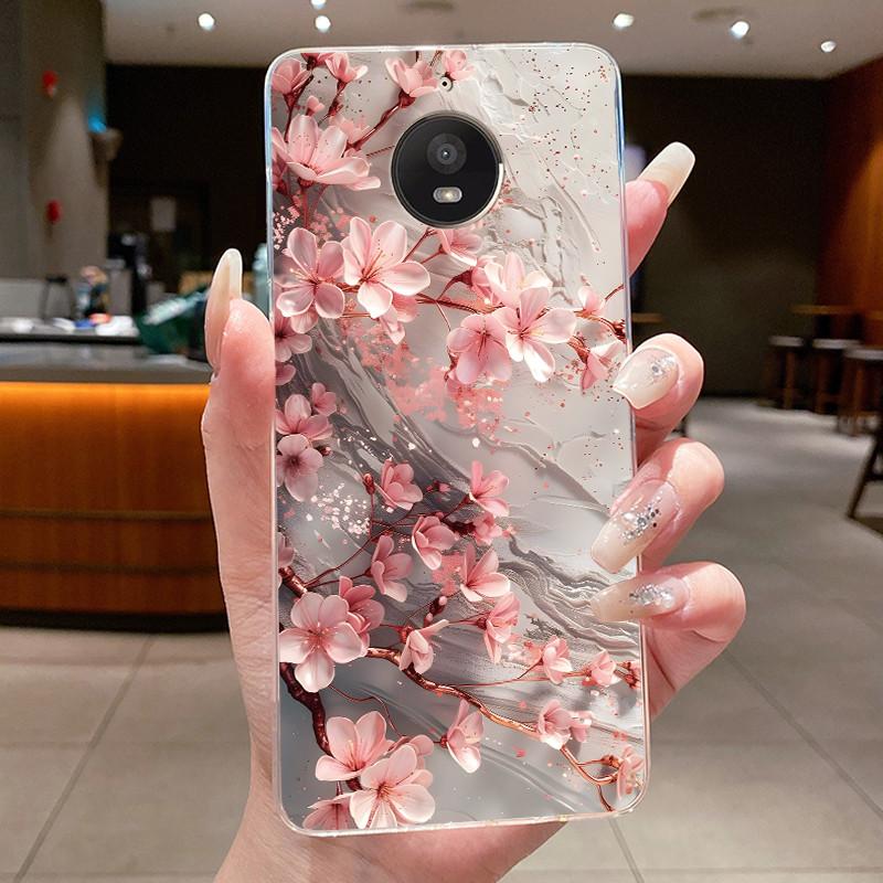 Case For Motorola Moto E4 Plus / XT1770 Clear Fashion Butterfly Flower Soft TPU Silicone Phone Cover for Moto E4 XT1762 E4+ Case