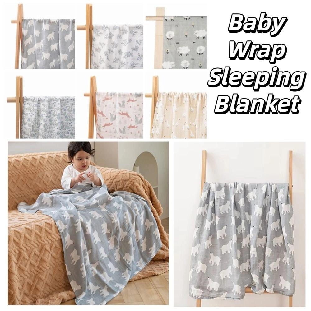 Cartoon Print Baby Swaddle Blanket Cotton Baby Stroller Cover Baby Wrap Sleeping Bag  Infant Bath