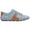 Michael Kors Keely Denim Leather Round Toe Lace-Up Signature Print Low-Top Casual Shoes Women sneakers Blue 43S6KLFS2Y2255