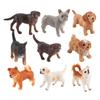 9x Mini Dog Figurines Toy Puppy Figures Playset Lifelike Simulated Animal Model Desktop Ornaments