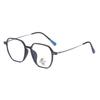 Anti-Blue Brown Glasses Reading Glasses Trendy Women'S Plain Artifact Large Frame Glasses Frame Fashionable Reading Glasses