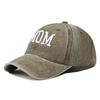 Vintage Washed Cotton Embroidered Dad & Mom Baseball Cap - Casual Duckbill Sun Hat
