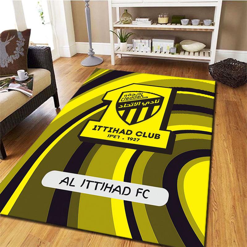 Al-Ittihad FC Carpet Rug for Living Room Bedroom Home Sofa Decoration,Kids play Non-slip Floor Mat